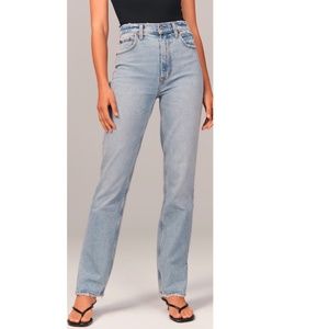 Abercrombie & Fitch High Rise Women's Jeans - Light Blue